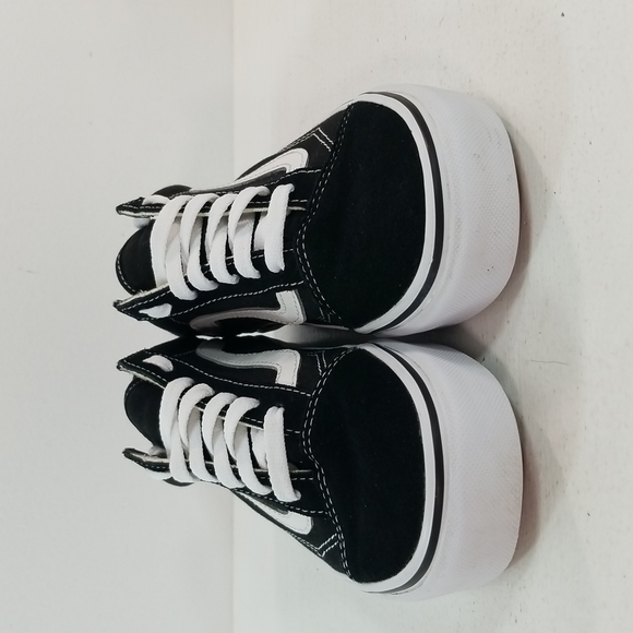Van's Kids Old Skool Low Top Black & White Sneakers size 3½ women's 5 - Picture 3 of 13